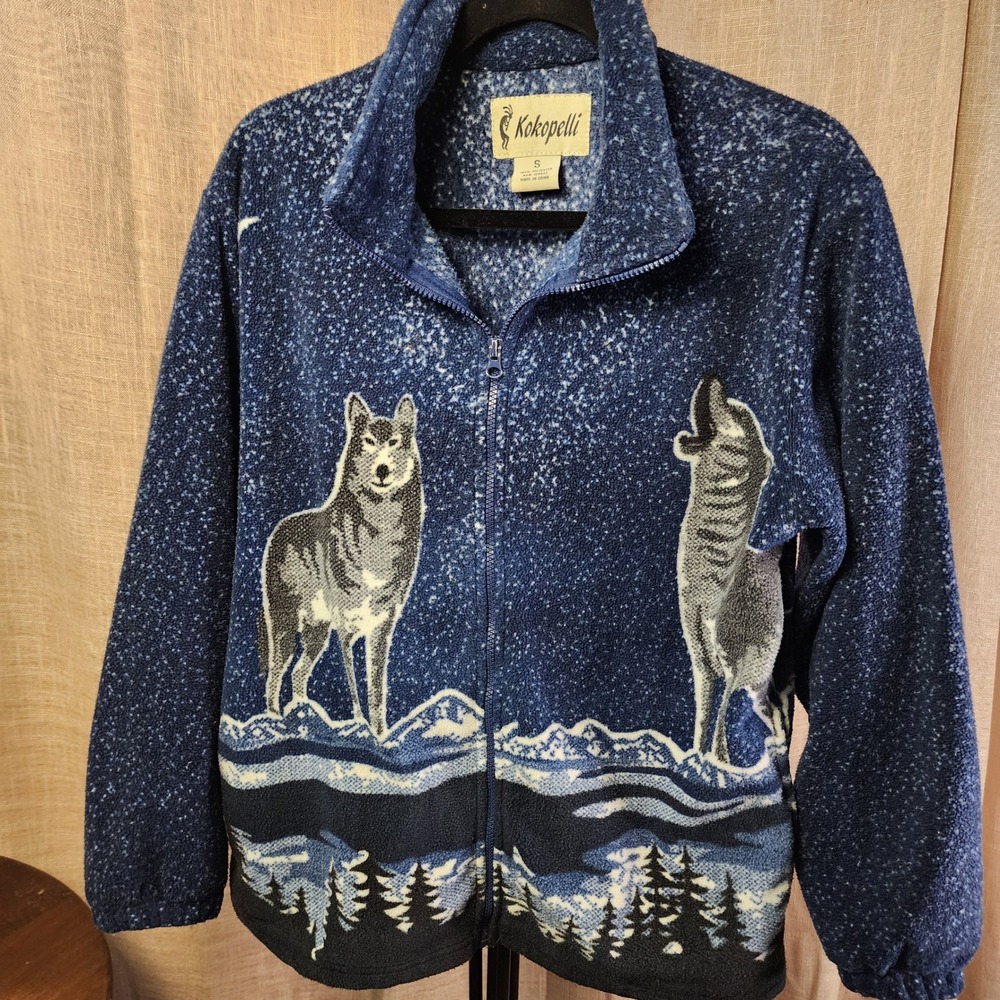 Kokopelli Wolf Fleece Jacket S Blue Moon Mountain Full Zip Gorpcore